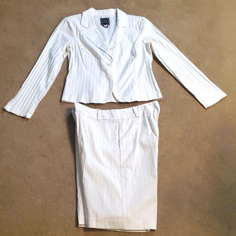 Womens pinstripe suit short set